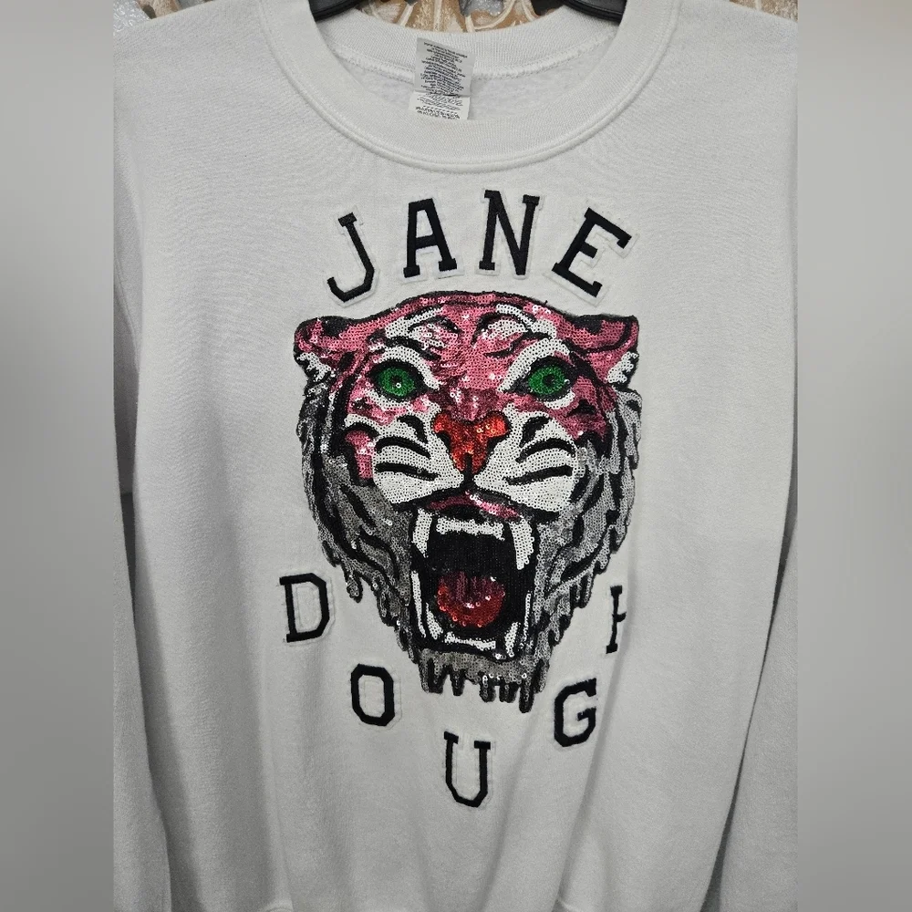 Jane Dough White Sweatshirt with Tiger Design - Picture 3 of 10